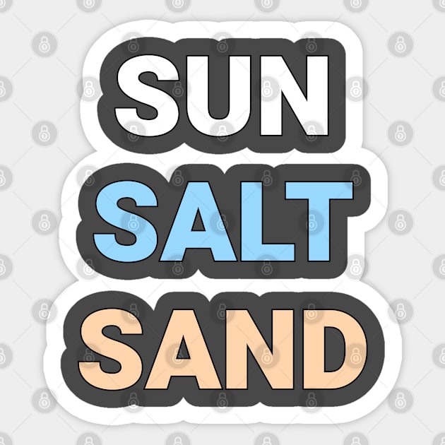 Sun salt sand beach wear Sticker by Apparels2022